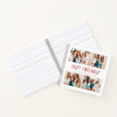 Multi Foto bunt lustige Typografie beste Freunde Notizblock (Innenseite)