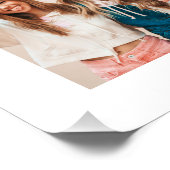 Multi Foto bunt lustige Typografie beste Freunde Poster (Ecke)