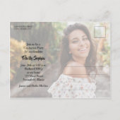 Multi-Foto Burnt Orange Abschluss Einladung Postkarte (Rückseite)