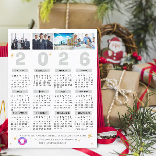 Multi Foto Calendar Corporate Business Company Feiertagspostkarte