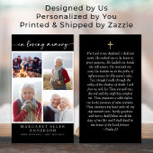 Multi Foto Collage Beerdigungskarte