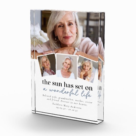 Multi Foto Collage Beileid Foto Keepake (Rechts)