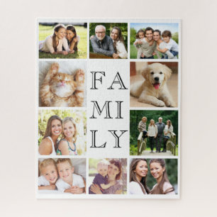 Multi-Foto Collage der Familie Personalisiert Puzzle