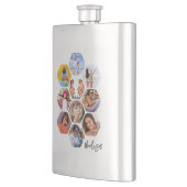 Multi Foto Collage Einfache moderne Personalisiert Flachmann (Links)