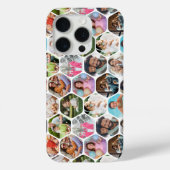 Multi Foto Collage Einfaches modernes Hexagon-Must Case-Mate iPhone Hülle (Rückseite)