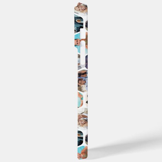 Multi Foto Collage Einfaches modernes Hexagon-Must Case-Mate iPhone Hülle (Rückseite / Links)