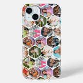 Multi Foto Collage Einfaches modernes Hexagon-Must Case-Mate iPhone Hülle (Rückseite)