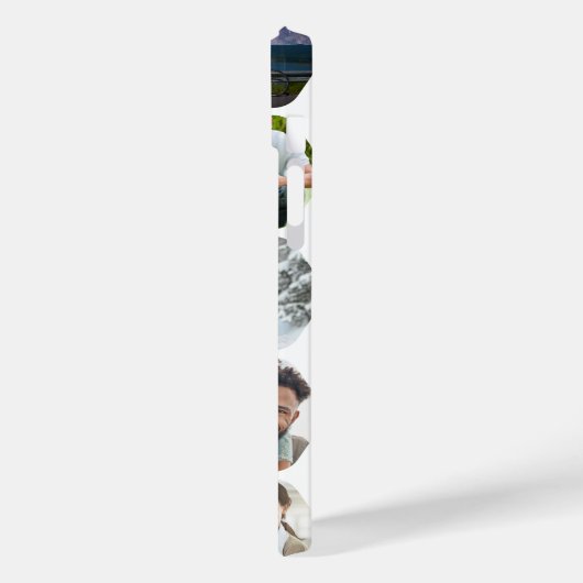 Multi Foto Collage Einfaches modernes Hexagon-Must Case-Mate iPhone Hülle (Rückseite / Links)