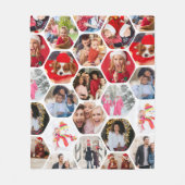 Multi Foto Collage Einfaches modernes Hexagon-Must Fleecedecke (Vorderseite)