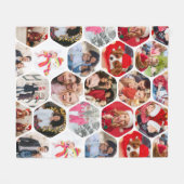 Multi Foto Collage Einfaches modernes Hexagon-Must Fleecedecke (Vorderseite (Horizontal))