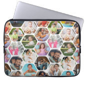 Multi Foto Collage Einfaches modernes Hexagon-Must Laptopschutzhülle (Vorderseite)