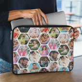 Multi Foto Collage Einfaches modernes Hexagon-Must Laptopschutzhülle
