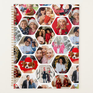 Multi Foto Collage Einfaches modernes Hexagon-Must Planer