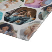 Multi Foto Collage Einfaches modernes Hexagon-Must Schneidebrett (Ecke)