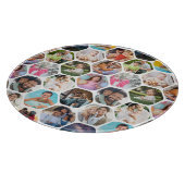 Multi Foto Collage Einfaches modernes Hexagon-Must Schneidebrett (Ecke)
