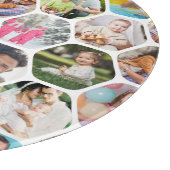 Multi Foto Collage Einfaches modernes Hexagon-Must Schneidebrett (Ecke)