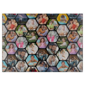 Multi Foto Collage Einfaches modernes Hexagon-Must Schneidebrett (Vorderseite)