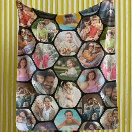 Multi Foto Collage Einfaches modernes Hexagon-Must Sherpadecke
