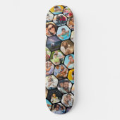 Multi Foto Collage Einfaches modernes Hexagon-Must Skateboard (Vorderseite)