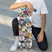 Multi Foto Collage Einfaches modernes Hexagon-Must Skateboard
