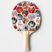 Multi Foto Collage Einfaches modernes Hexagon-Must Tischtennis Schläger (Vorderseite)