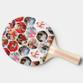 Multi Foto Collage Einfaches modernes Hexagon-Must Tischtennis Schläger (Seitenansicht)