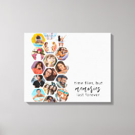 Multi-Foto Collage Erinnerungen Einfach Moderner P Leinwanddruck