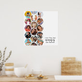 Multi-Foto Collage Erinnerungen Einfach Moderner P Poster (Küche)