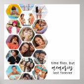 Multi-Foto Collage Erinnerungen Einfach Moderner P Poster (Vorne)