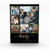 Multi-Foto-Collage-Familienskript - Moderner Sake Fotoblock (Vorderseite)