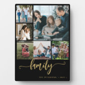 Multi-Foto-Collage-Familienskript - Moderner Sake Fotoplatte (Vorderseite)