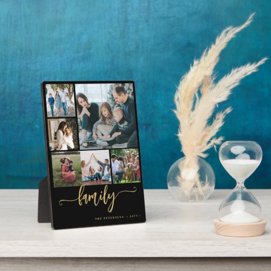 Multi-Foto-Collage-Familienskript - Moderner Sake Fotoplatte (Seite)