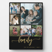 Multi-Foto-Collage-Familienskript - Moderner Sake Fotoplatte (Vorderseite)