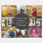 Multi Foto Collage Jemand zu erinnern Schwarz Fleecedecke (Vorderseite (Horizontal))