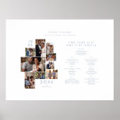 Multi Foto Collage Jubiläum Sitzplan TMF26 Poster (Vorne)