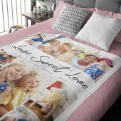 Multi Foto Collage Liebe Sweet Liebe Family Fleecedecke