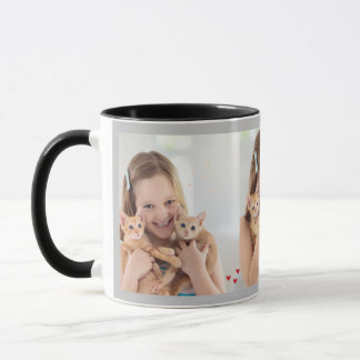 Multi Foto Collage Moderne Personalisierte Katze Tasse