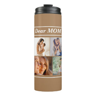 Multi Foto Collage Moderne Personalisierte Mutter Thermosbecher