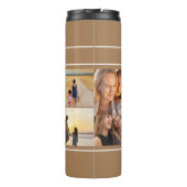 Multi Foto Collage Moderne Personalisierte Mutter Thermosbecher (Rückseite)