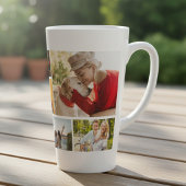 Multi-Foto-Collage Moderne Personalisierte Name Milchtasse
