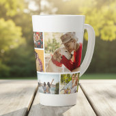 Multi-Foto-Collage Moderne Personalisierte Name Milchtasse