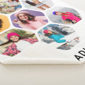 Multi-Foto Collage Moderner Personalisierter Name Sherpadecke (3/4)