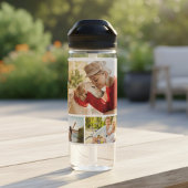 Multi-Foto Collage Moderner Personalisierter Name Trinkflasche