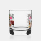 Multi-Foto Collage Moderner Personalisierter Name Whiskyglas (Links)