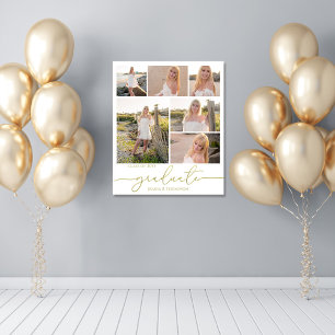 Multi Foto Collage Modernes Abschluss Script Poster