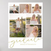 Multi Foto Collage Modernes Abschluss Script Poster (Vorne)