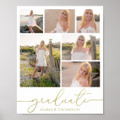 Multi Foto Collage Modernes Abschluss Script Poster (Vorne)