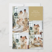 Multi Foto Collage Retro Black Gold Weihnachten (Vorderseite)