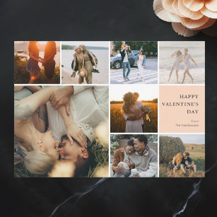 Multi-Foto Collage Valentinstag Feiertagskarte