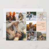 Multi-Foto Collage Valentinstag Feiertagskarte (Vorderseite)